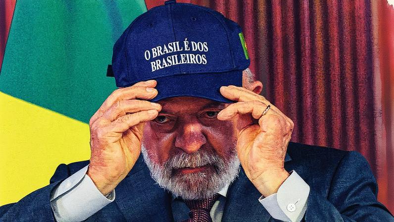 Presidente Lula participa de reunião ministerial usando boné nacionalista (Foto: Reprodução)