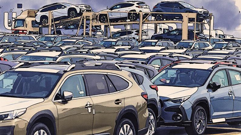 Carros recém-manufaturados aguardam exportação em um porto em Yokohama, Japão (Foto: Reprodução)