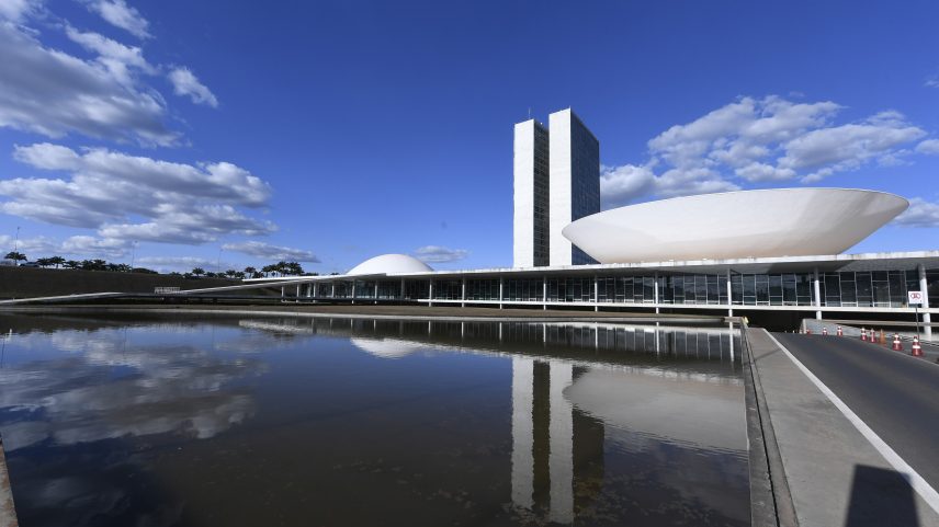 Fachada do Congresso Nacional, a sede das duas Casas do Poder Legislativo brasileiro. (Fonte: Senado Federal)