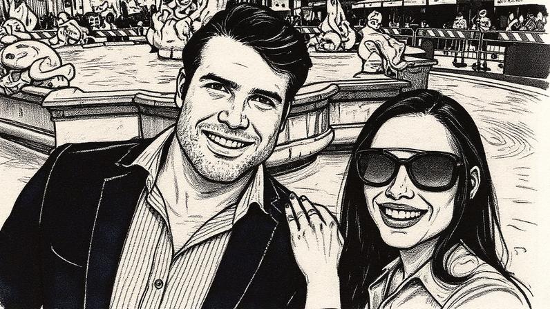 Empresário René da Silva Nogueira Júnior ao lado da delegada Ana Paula Balbino, da PCMG (Foto: Reprodução)