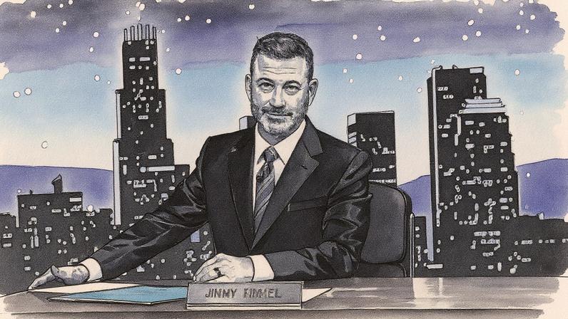 Jimmy Kimmel’s return on Tuesday was met with a standing ovation from the live audience.