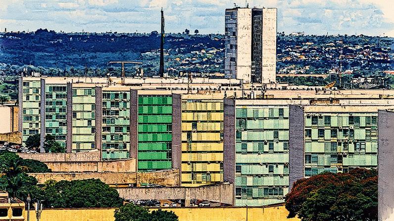 Esplanada dos Ministérios em Brasília, com prédios governamentais ao fundo (Foto: Reprodução)
