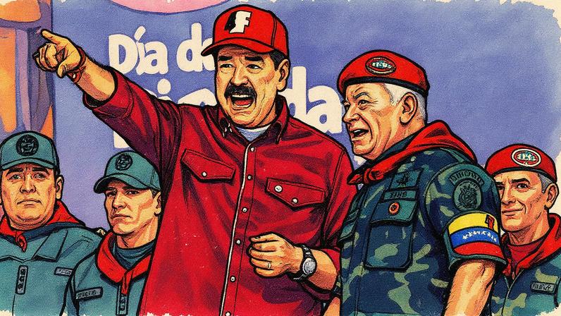 Nicolás Maduro e Diosdado Cabello em evento em Caracas (Foto: Reprodução)