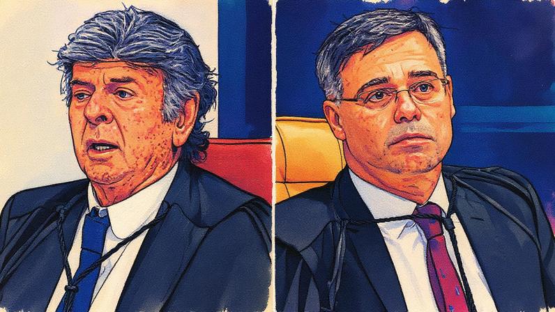 Ministros do STF Luiz Fux e André Mendonça em montagem (Foto: Reprodução)