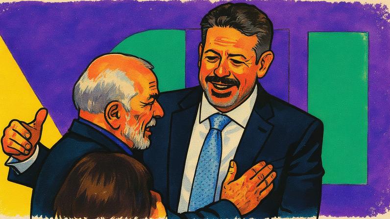 Lula e Arthur Lira durante cerimônia no Palácio do Planalto em agosto de 2023 (Foto: Reprodução)