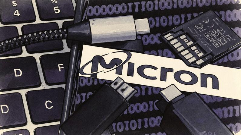 Aumento significativo nas ações da Micron devido ao potencial de lucro no mercado de data centers para IA, com alta acumulada de quase 80% no ano (Foto: Reprodução)