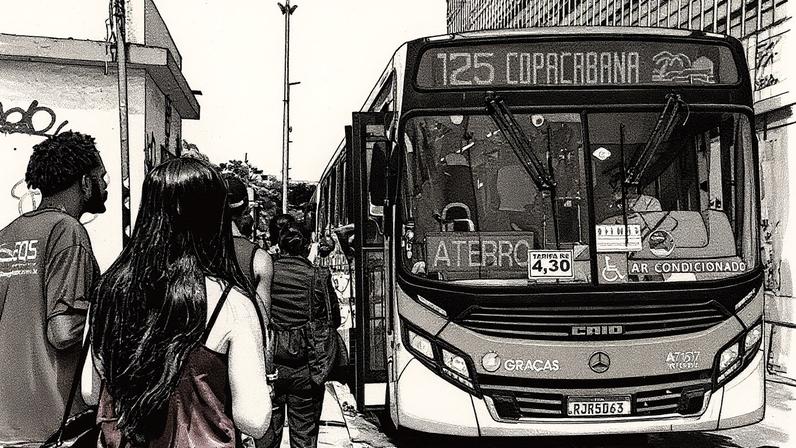 Passageiros aguardam ônibus em ponto de transporte público (Foto: Reprodução)