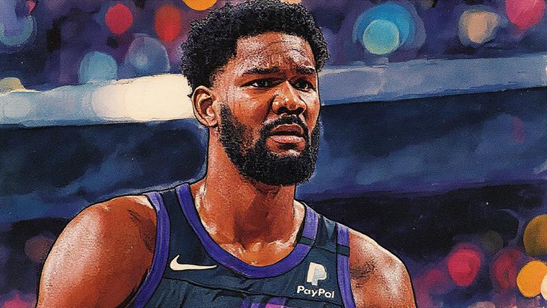 Deandre Ayton em ação durante o jogo 2 dos playoffs de 2021 entre Suns e Clippers (Foto: Reprodução)