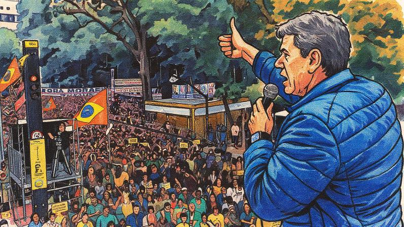 Governador Tarcísio de Freitas discursa em manifestação na avenida Paulista durante o 7 de Setembro (Foto: Reprodução)