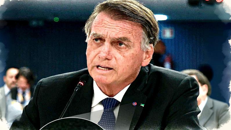 Bolsonaro usa medalha recebida pelo pai de Mauro Cid (Foto: Reprodução)