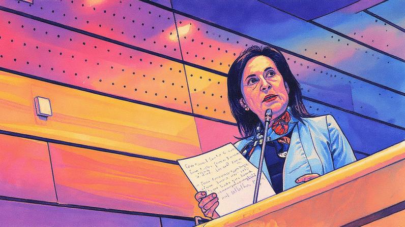 Ministra de Defesa, Margarita Robles, durante sessão de controle ao Governo no Senado (Foto: Reprodução)