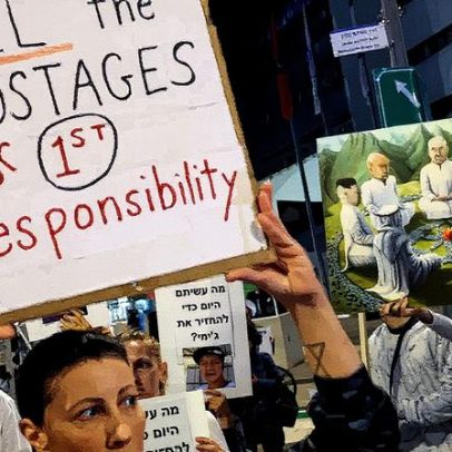 Famílias de reféns protestam em Israel contra ofensiva em Gaza