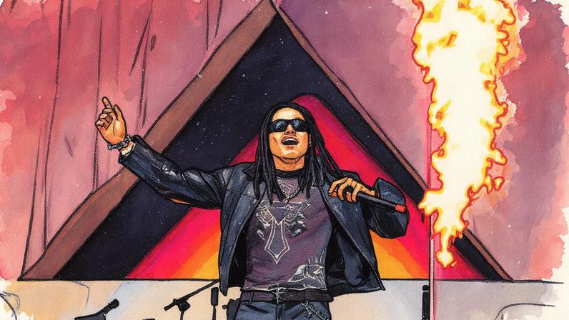 Matuê se apresenta em um festival de música (Foto: Reprodução)