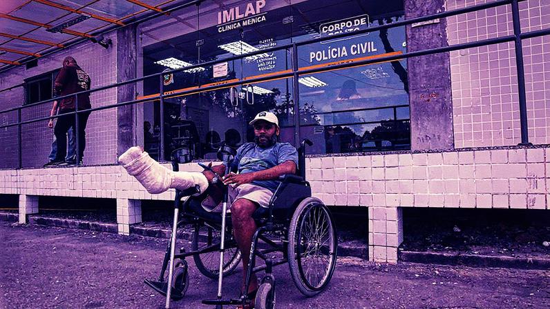 Entregador Valério Júnior realiza exames no IML (Foto: Reprodução)