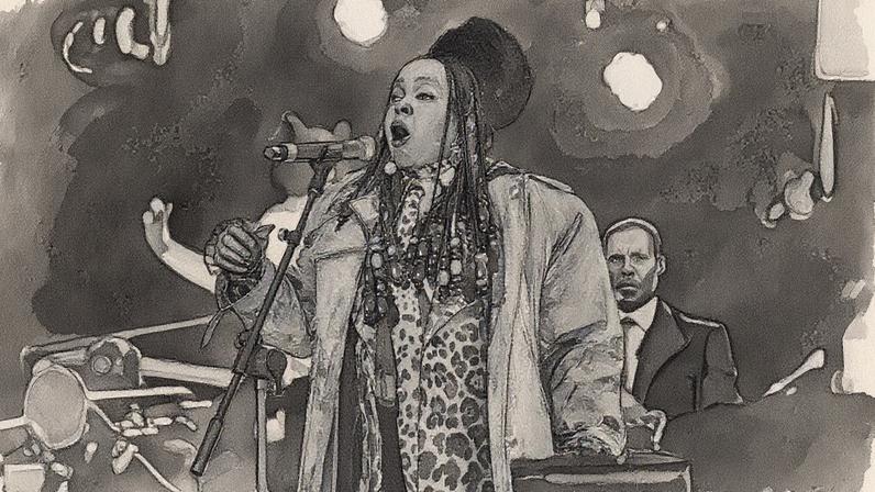Lauryn Hill se apresenta no The Town, misturando R&B e reggae (Foto: Reprodução)