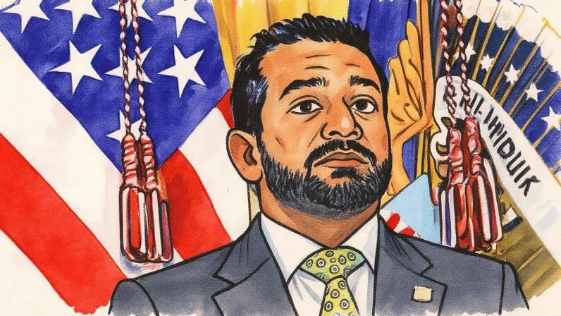 Diretor do FBI, Kash Patel, no Salão Oval da Casa Branca (Foto: Reprodução)