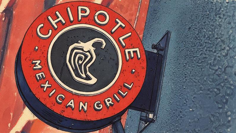 Logo da Chipotle em um restaurante localizado em Manhattan, Nova York (Foto: Reprodução)