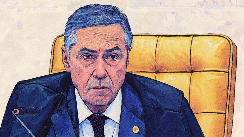 Presidente do STF, Luís Roberto Barroso, defende a Corte durante ação penal contra o ex-presidente Jair Bolsonaro (Foto: Reprodução)