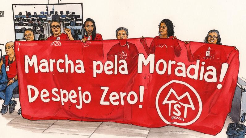 Dados apresentados na audiência pública sobre Mulheres e Moradia Digna, realizada na Alerj (Foto: Reprodução)