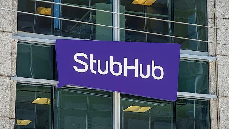 Logotipo da StubHub é exibido na sede da empresa em San Francisco (Foto: Reprodução)