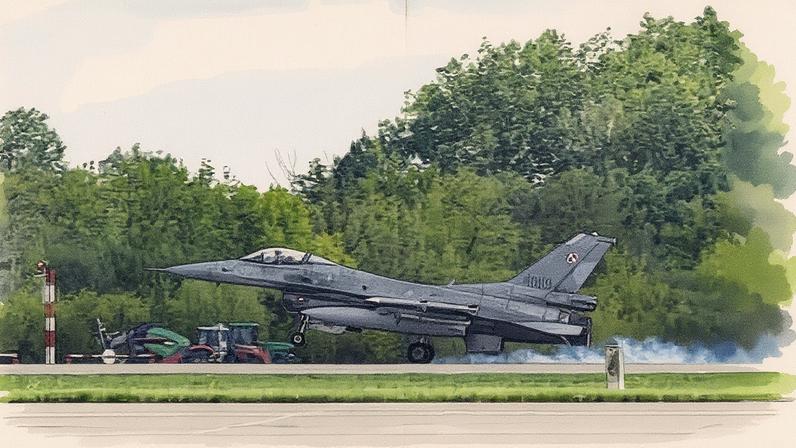 A Polish fighter jet. Poland is among the countries where there have been drone incursions.