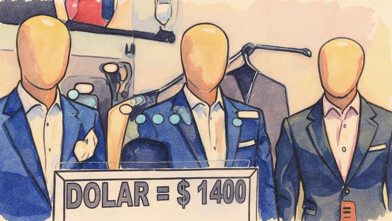 Cartaz com cotação do dólar em uma vitrine no centro de Buenos Aires (Foto: Reprodução)