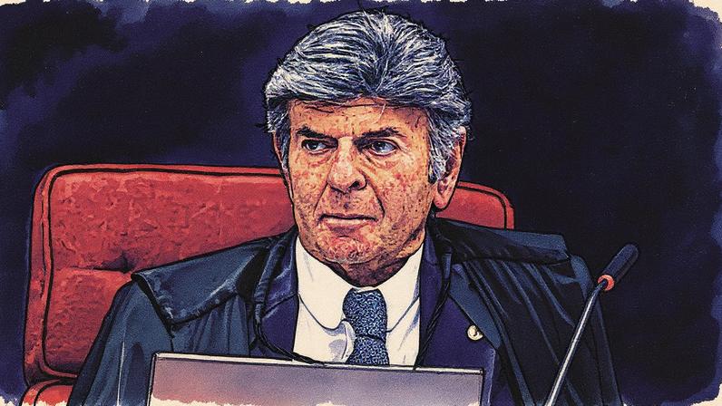 Ministro Luiz Fux durante sessão da Primeira Turma do STF (Foto: Reprodução)