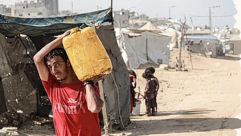 Palestinians in Gaza have reacted with scepticism to the proposed peace plan presented by Donald Trump and Benjamin Netanyahu. Photograph: Anadolu/Getty Images