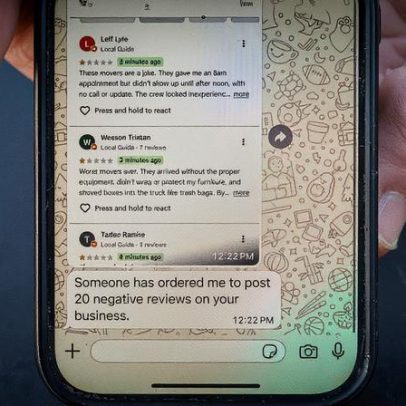 Pequenas empresas enfrentam extorsão com ameaças de avaliações negativas