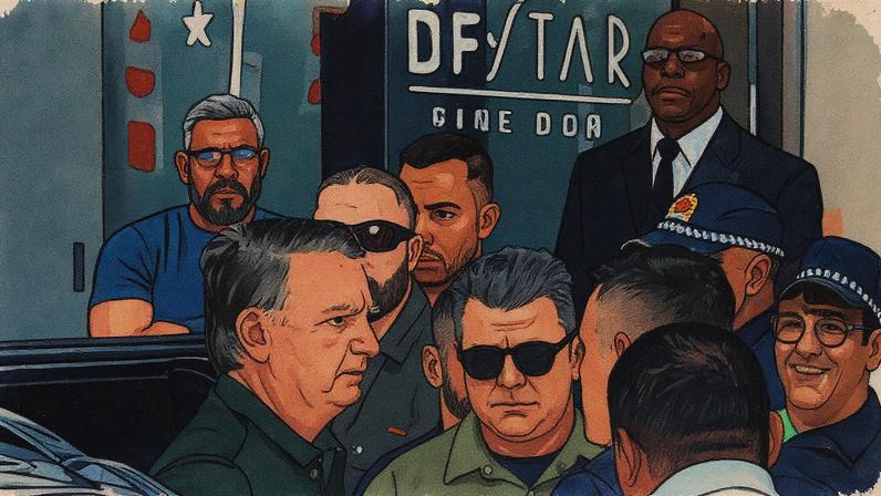 Ex-presidente Jair Bolsonaro chega a hospital para realizar procedimentos de pele (Foto: Reprodução)