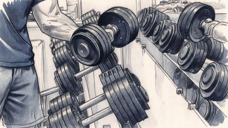 Homem pegando peso em um ambiente de academia (Foto: Reprodução)