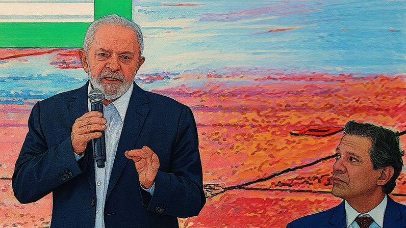 Presidente Luiz Inácio Lula da Silva e ministro da Fazenda, Fernando Haddad, discutem plano para reduzir custo do crédito ao trabalhador do setor privado (Foto: Reprodução)