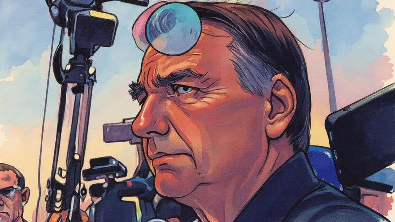 Ex-presidente Jair Bolsonaro fala à imprensa ao deixar a Secretaria de Estado da Administração Penitenciária em Brasília (Foto: Reprodução)