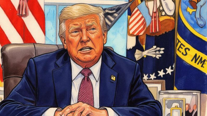 Presidente dos Estados Unidos, Donald Trump, no Despacho Oval (Foto: Reprodução)