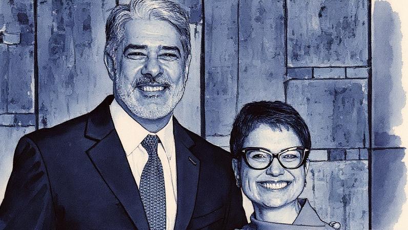 William Bonner e Sandra Annenberg apresentarão o Globo Repórter em 2026 (Foto: Reprodução)