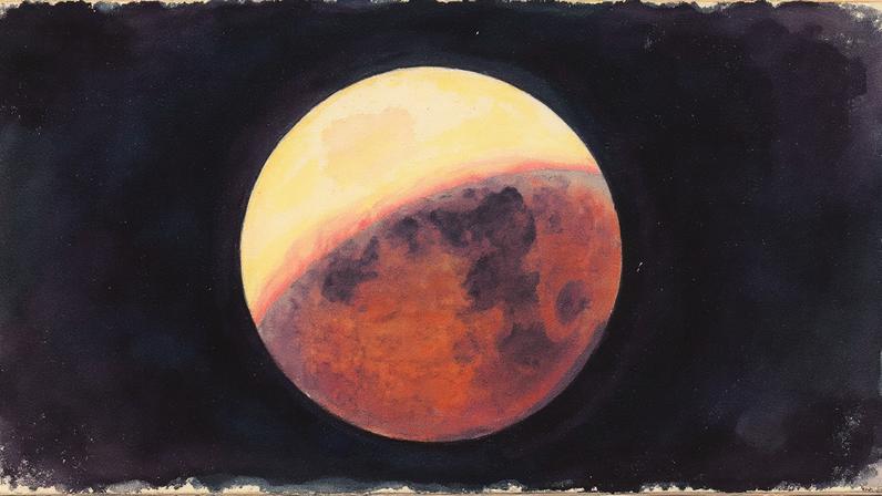 Eclipse lunar em progresso visto da Cidade do México (Foto: Reprodução)