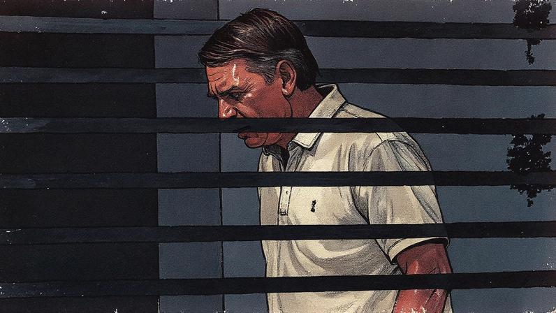 Jair Bolsonaro em prisão domiciliar (Foto: Reprodução)