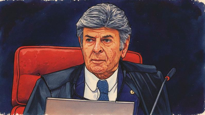 Ministro Luiz Fux durante sessão da Primeira Turma do STF (Foto: Reprodução)
