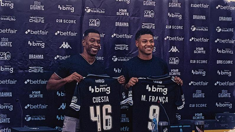 Cuesta e Matheus França são apresentados como novos jogadores do Vasco (Foto: Reprodução)