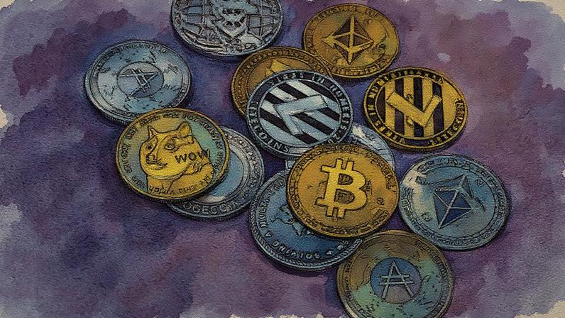 Imagem de criptomoedas com destaque para o Bitcoin (Foto: Reprodução)