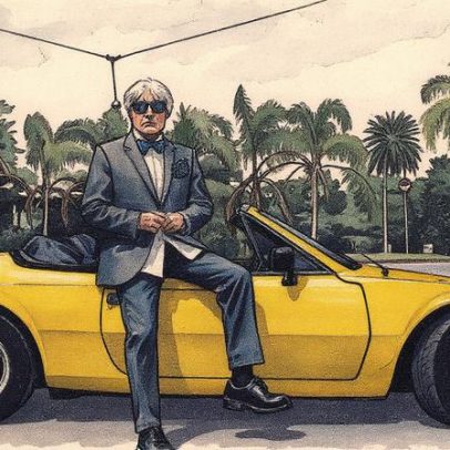 Homem do carro amarelo exibe sua 'Ferrari' restaurada nas ruas de São Paulo