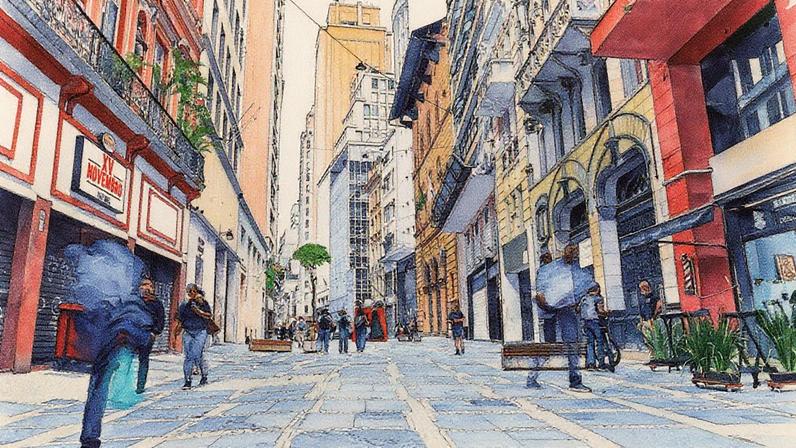 Centro de São Paulo com destaque para o mercado de venture capital no Brasil, que voltou a atrair investimentos elevados (Foto: Reprodução)