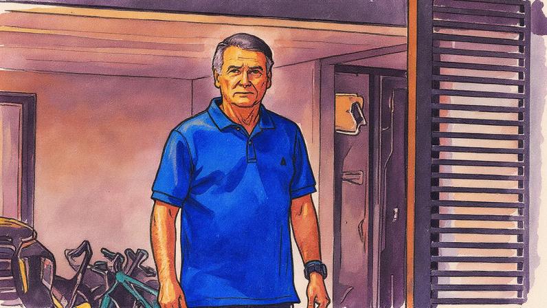 Ex-presidente Jair Bolsonaro em prisão domiciliar em Brasília (Foto: Reprodução)