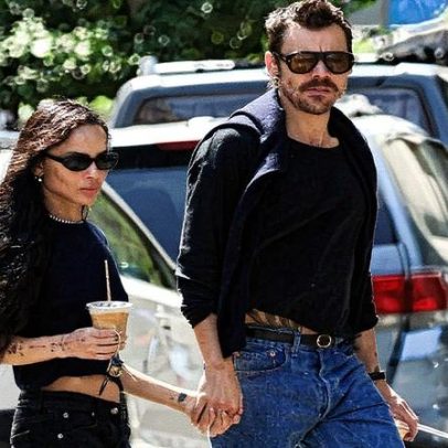 Zoë Kravitz e Harry Styles desfilam estilo de casal nas ruas de Nova York