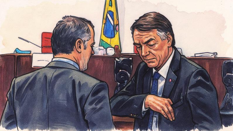 Ex-presidente Jair Bolsonaro durante interrogatório no Supremo Tribunal Federal em junho de 2025 (Foto: Reprodução)