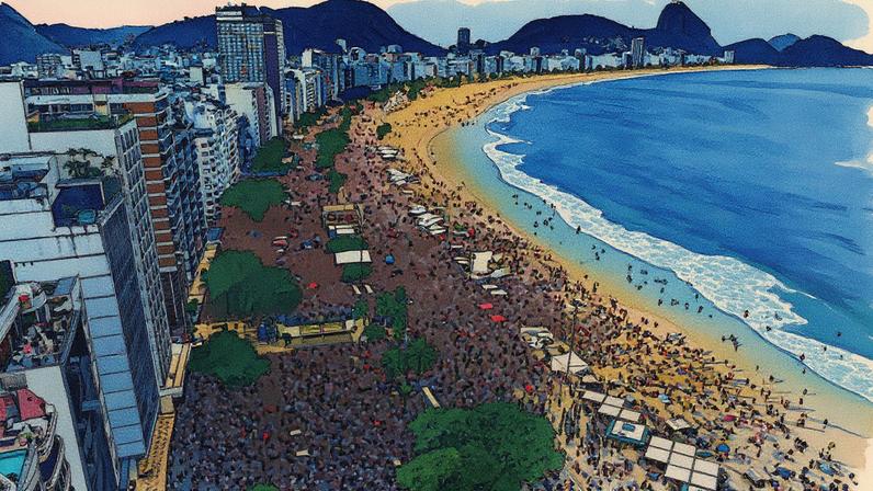Ato contra PEC da Blindagem e PL da Anistia em Copacabana (Foto: Reprodução)