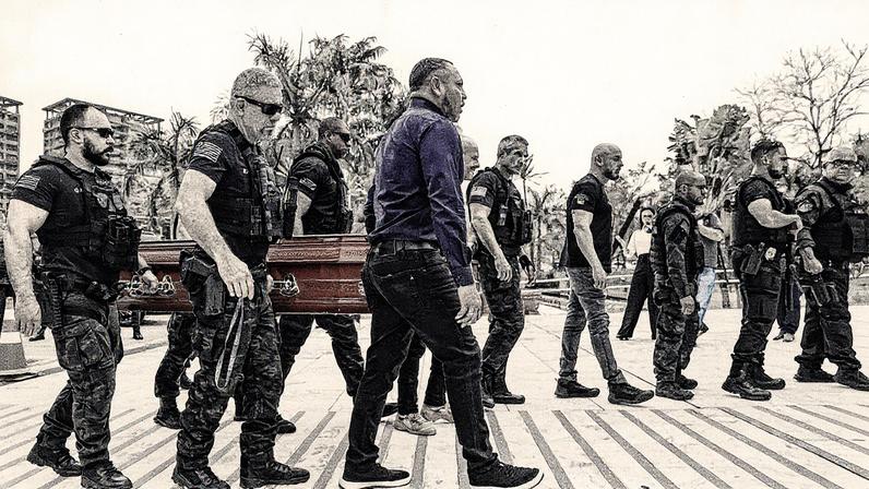 Cortejo do ex-delegado-geral da Polícia Civil de São Paulo, Ruy Ferraz Fontes, assassinado nesta segunda (15) (Foto: Reprodução)