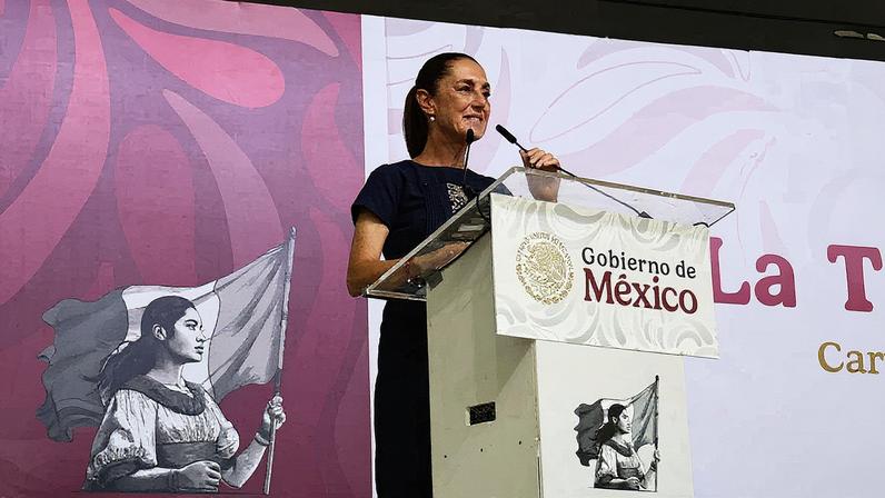 Claudia Sheinbaum durante uma visita ao Estado de Campeche (Foto: Reprodução)