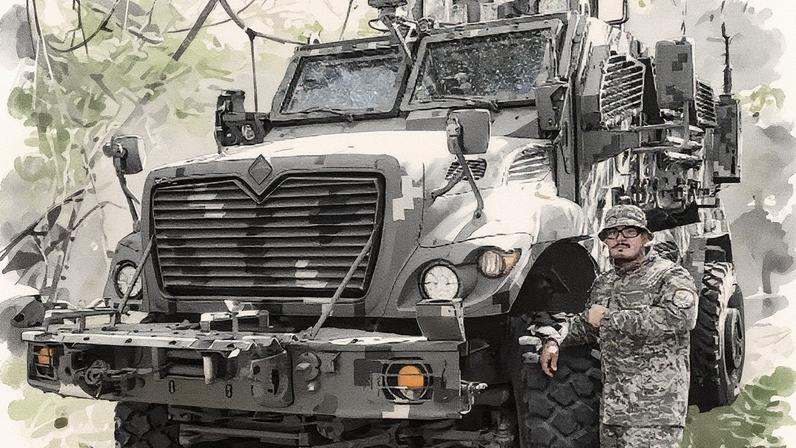 João Ferraz, combatente na Ucrânia, posando para foto (Foto: Reprodução)