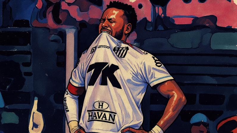 Atacante Neymar em ação durante partida entre Santos e Fluminense pelo Campeonato Brasileiro (Foto: Reprodução)